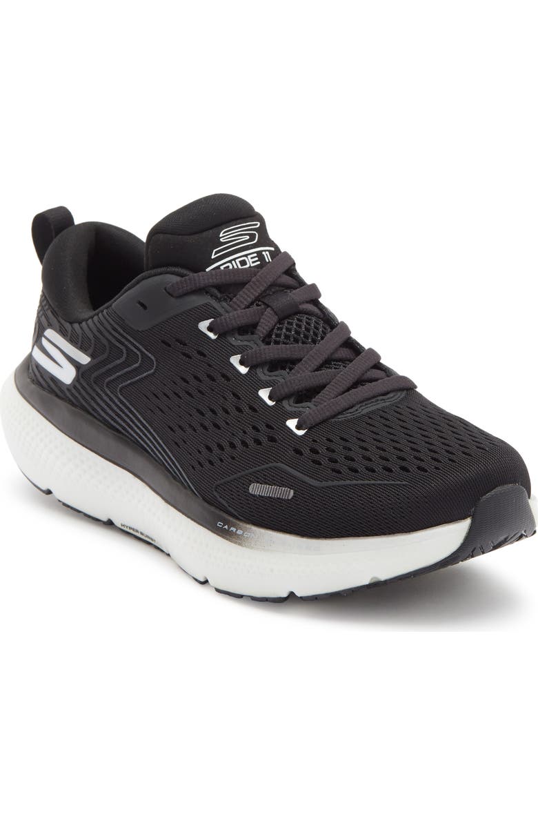SKECHERS GO RUN Max Ride 11 Running Shoe, Main, color, Black/ White