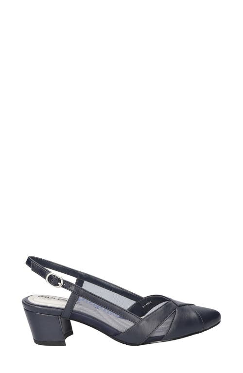 Easy Street Avena Mesh Slingback Pump In Navy