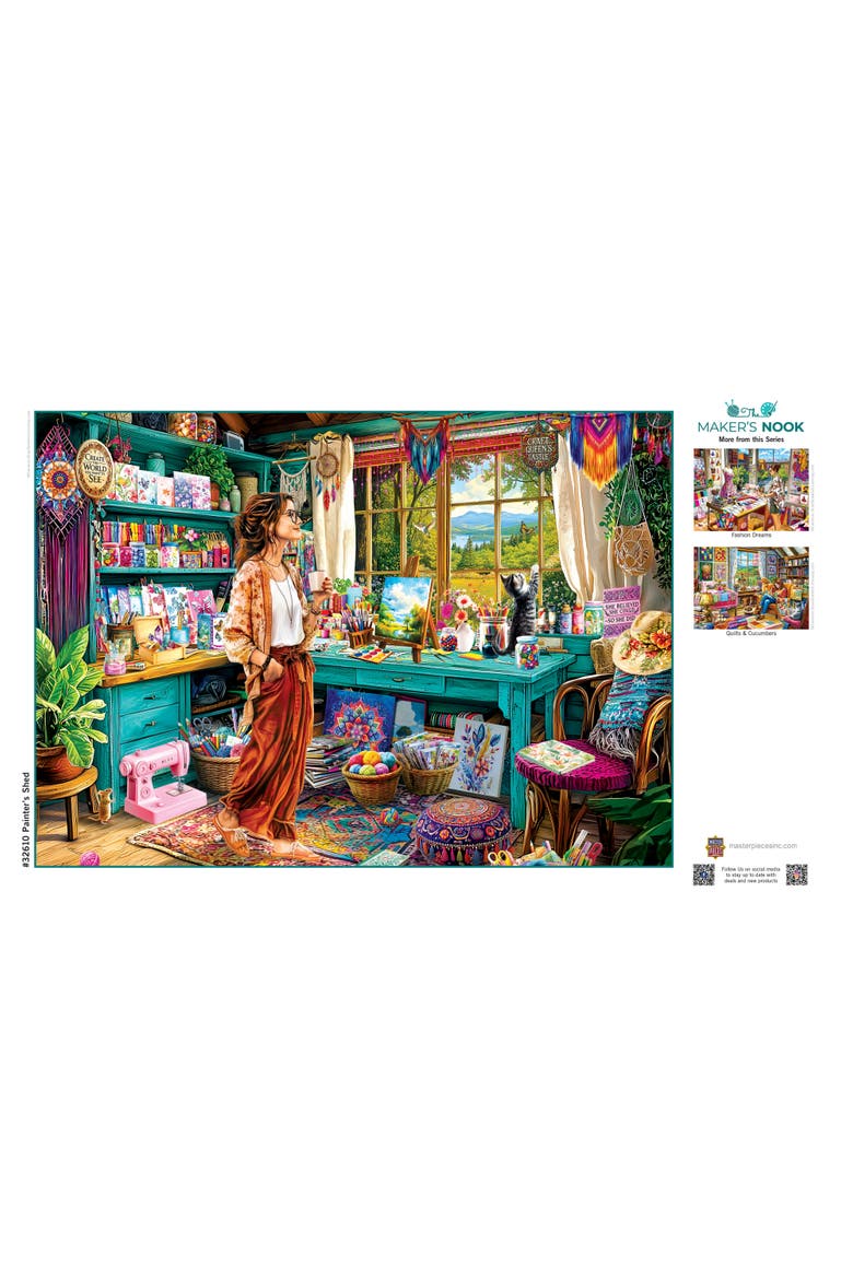 Painter's Shed 500 Piece Jigsaw Puzzle, Alternate, color, Multicolor