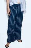 MANGO Stripe Drawstring Pants