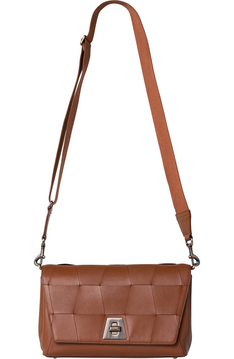 Akris Anouk Braided Trapezoid Leather Shoulder Bag, Alternate, color,