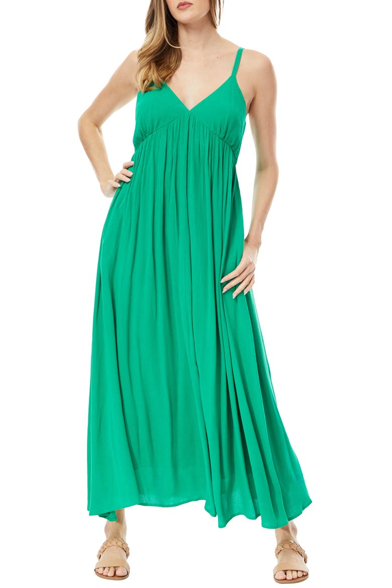 Sasha Crinkle Maxi Dress, Main, color, JELLY BEAN