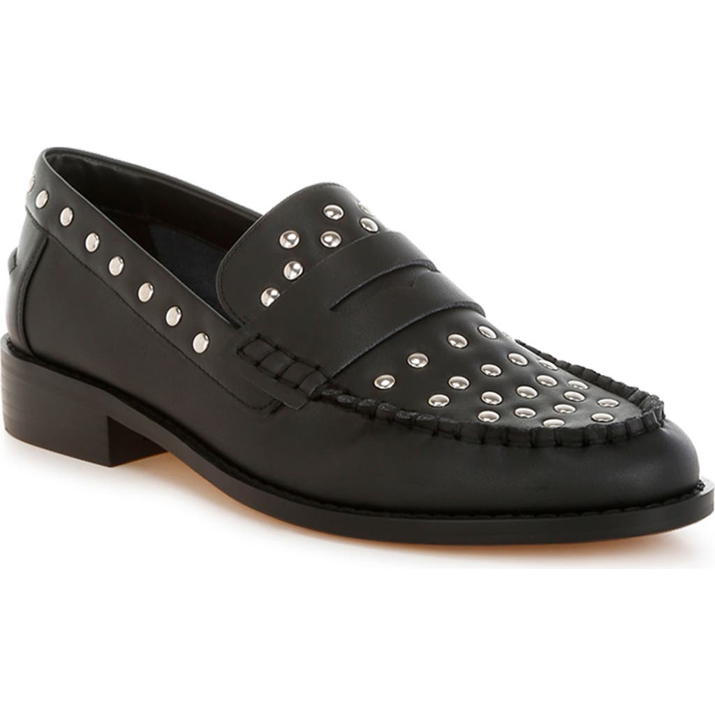 Rag & Co Oglavia Stud Penny Loafer In Black