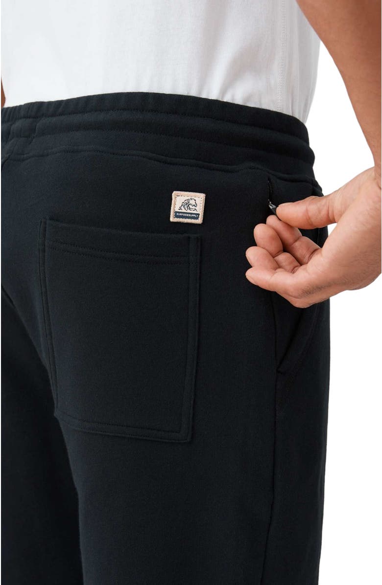 Surfside Supply Co. Sailor Drawstring Terry Short, Alternate, color, Black