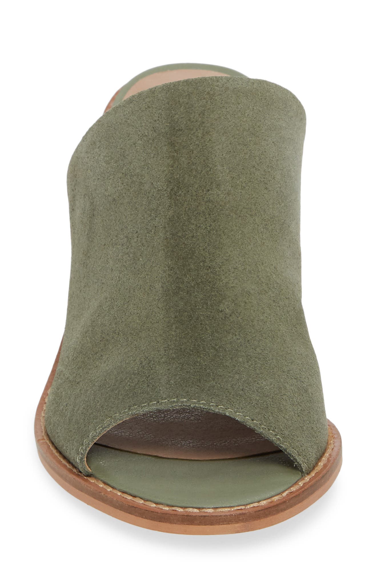 Carlin Slide Sandal, Alternate, color, OLIVE SUEDE