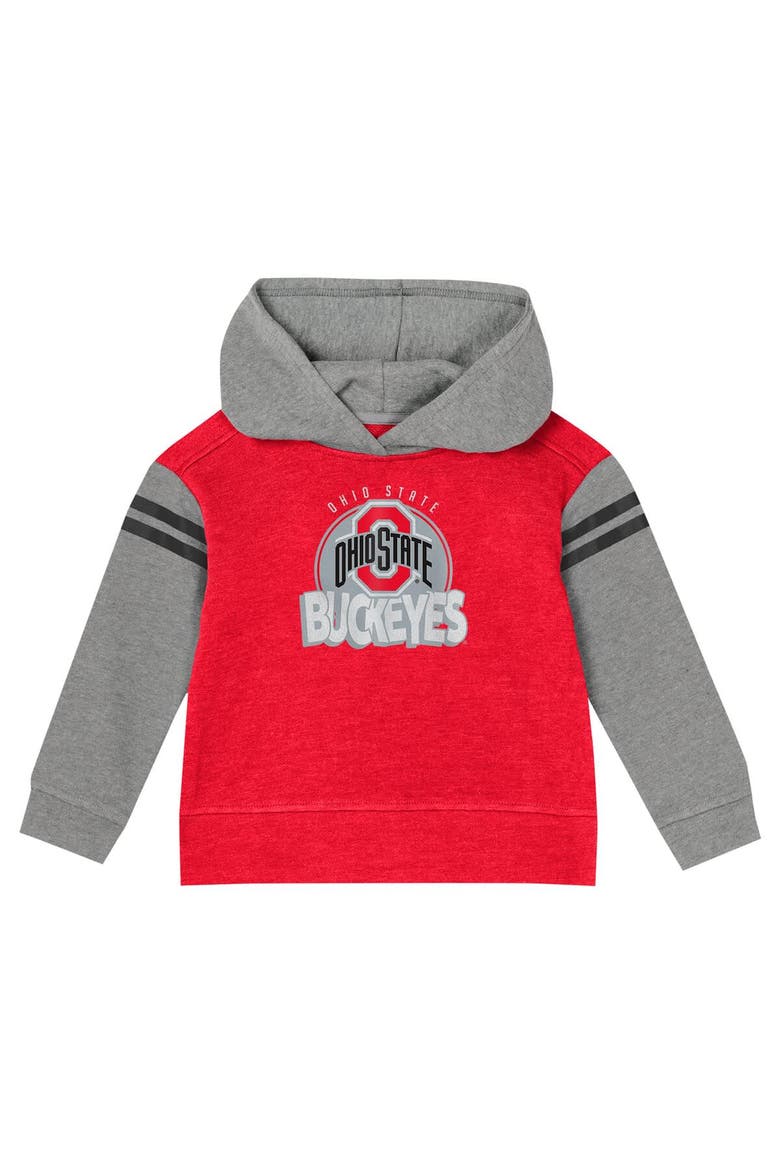 Girls Preschool Scarlet Ohio State Buckeyes Preschool Clubhouse Pullover Hoodie & Legging Set, Alternate, color, Scarlet