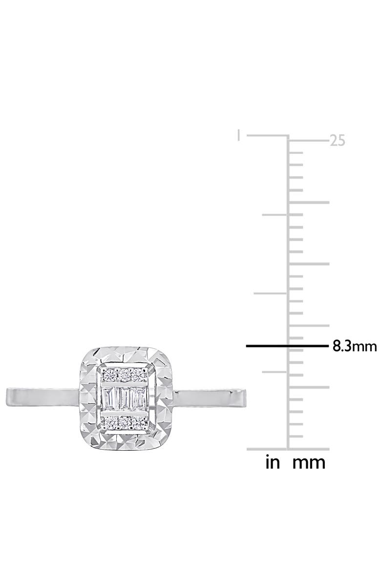 Julianna B. Diamond Square-Shape Cluster Ring 14k, Alternate, color, 14K White Gold