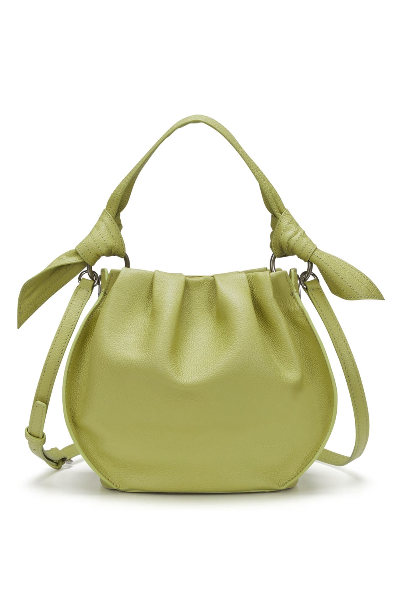 Selena Leather Bucket Bag, Alternate, color, SWEET GREEN