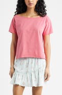 BP. Relaxed Fit Boat Neck Cotton T-Shirt