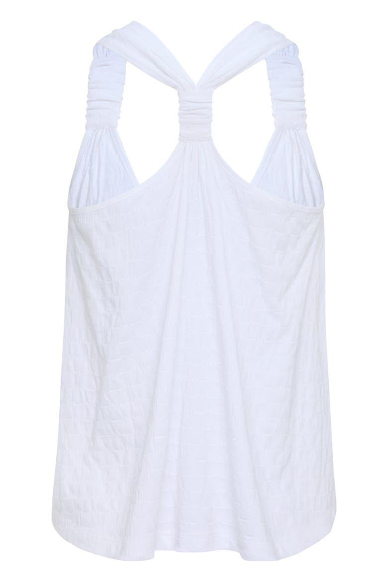 Eyelet Racerback Top, Alternate, color, White