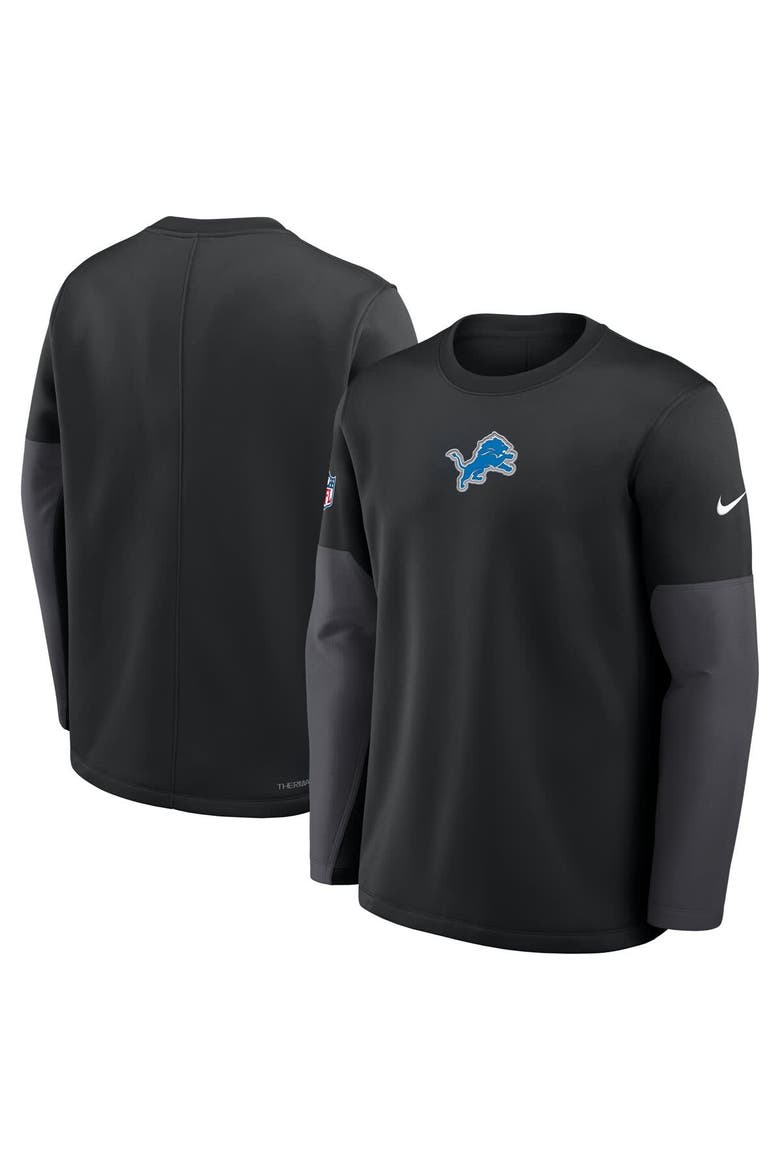 Men's Nike Black Detroit Lions Sideline Scripted to Win Performance Long Sleeve T-Shirt, Alternate, color, Black