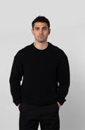 LEISURE LAB Cozy Quilt Crewneck
