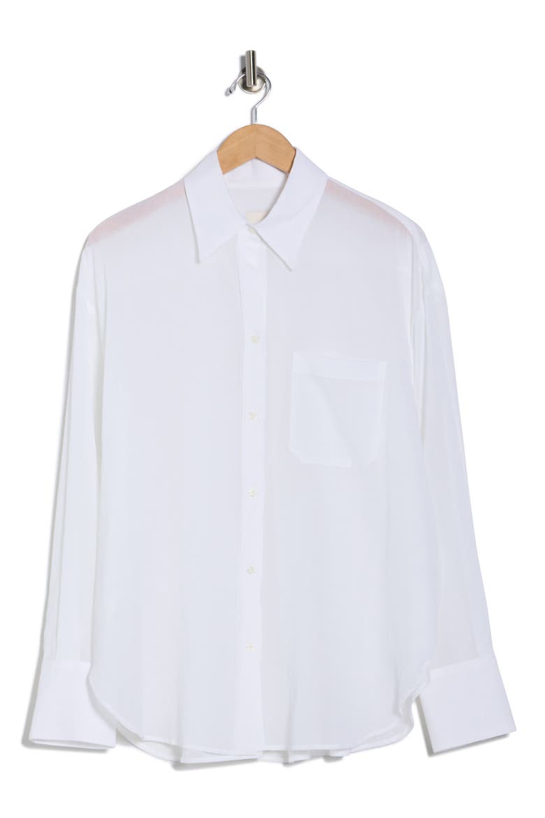 Big Joe Cotton Button-Up Shirt, Alternate, color, WHITE