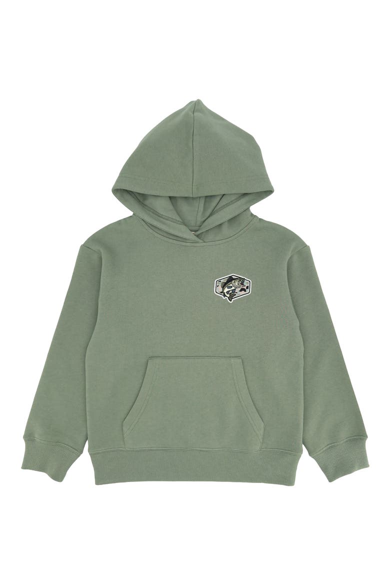 Kids' Fish Hoodie, Main, color, SAGE