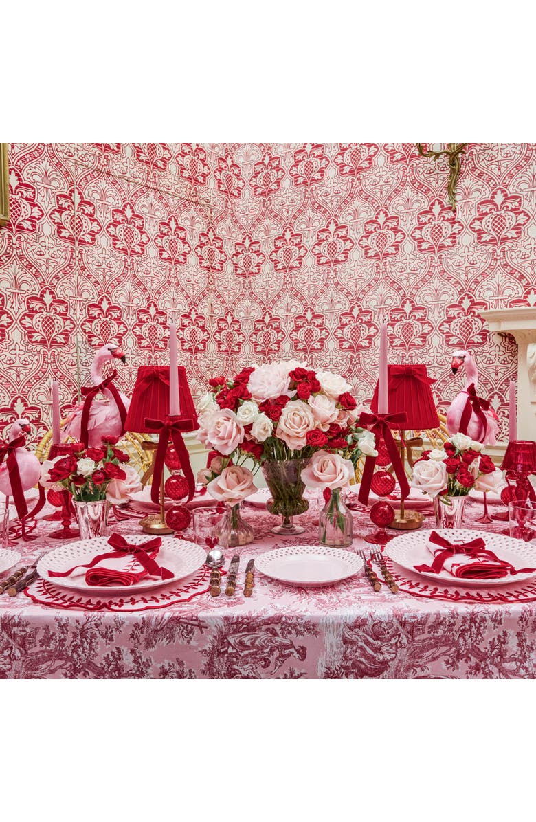 Mrs. Alice Isla Toile Tablecloth, Alternate, color, Pink
