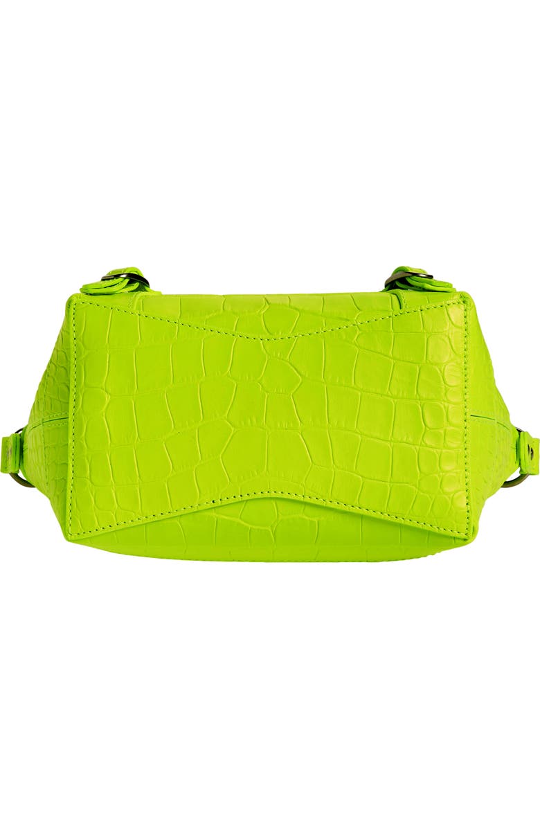 Balenciaga X-Small Neo Classic Croc Embossed Leather Hobo Bag, Alternate, color,