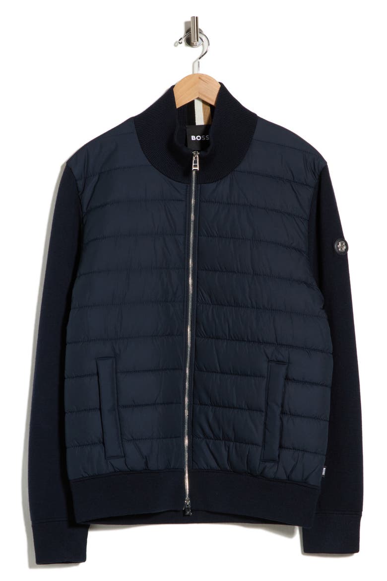 Hernesto Mixed Media Jacket, Alternate, color, DARK BLUE