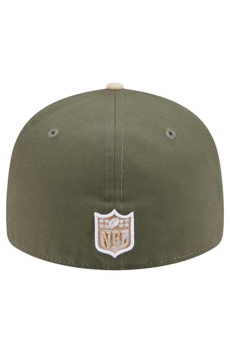 New Era Men's New Era Light Beige/Olive Miami Dolphins Two-Tone Color Pack Split Panel 59FIFTY Fitted Hat, Alternate, color, Light Beige
