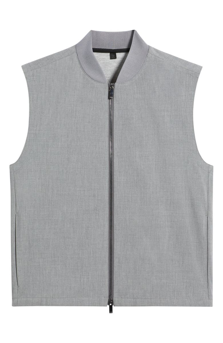 BOSS Hanry Zip Vest, Alternate, color, Medium Grey