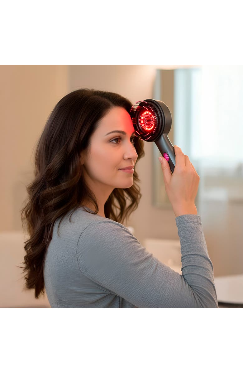 PURSONIC 3-in-1 LED Therapy Scalp
Hair Treatment Brush - Stimulate Growth, Boost Volume, Enhance Scalp Health, Alternate, color, Black