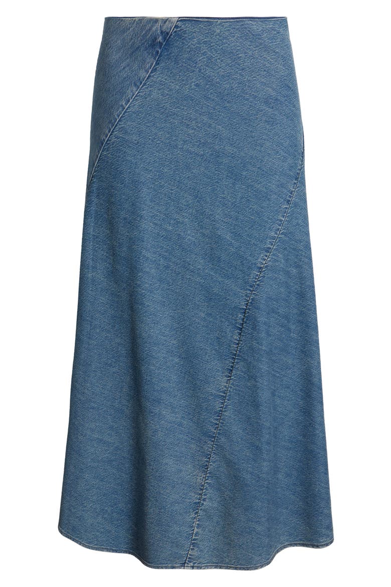 Lisbon Denim Midi Skirt, Alternate, color, WAVERLY