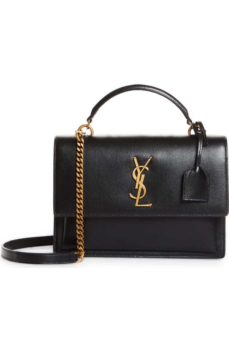 Saint Laurent Medium Sunset Leather Top Handle Bag, Main, color,