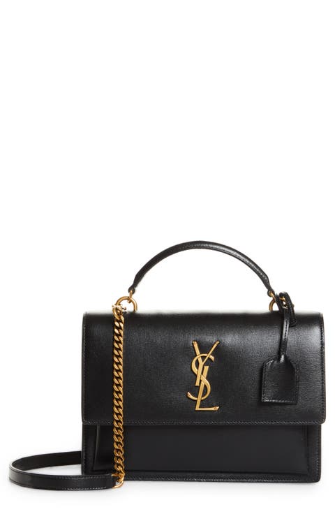 Medium Sunset Leather Top Handle Bag