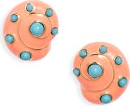 Kenneth Jay Lane Snail Stud Earrings