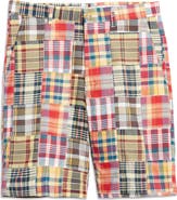 Berle Patchwork Madras Flat Front Shorts