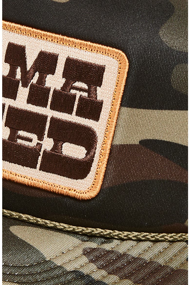 Mama Tried Patch Trucker Hat, Alternate, color, CAMO