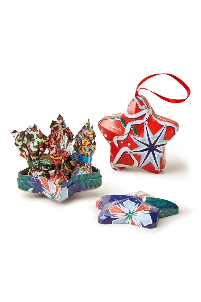 Holiday Star Tin Assorted Chocolates, Alternate, color, RED