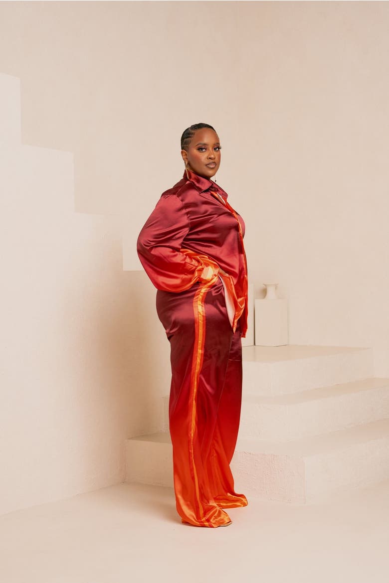 Dawn Pant Set, Alternate, color, Ember Ombre