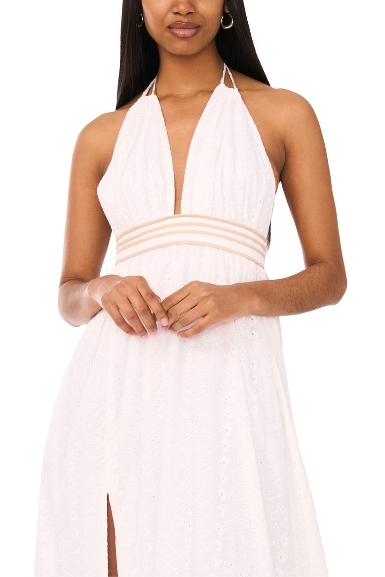 The Brynn Halter Dress, Alternate, color, LUCENT WHITE