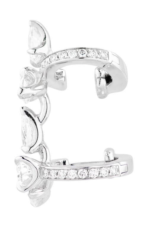 Repossi Serti Sur Vide Diamond Single Earring In Silver