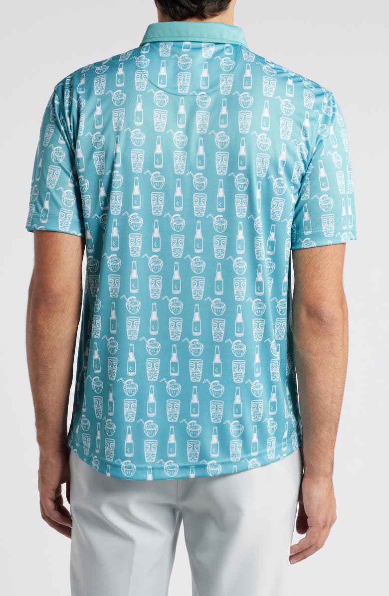 Swannies Elliott Tropical Libations Print Golf Polo, Alternate, color, Pacific