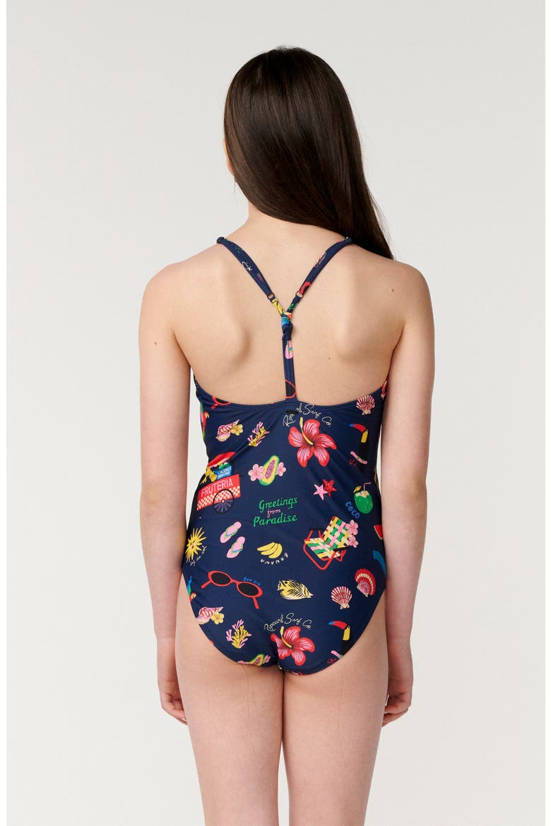 Kids' Island Time One-Piece Swimsuit, Alternate, color, NAVY