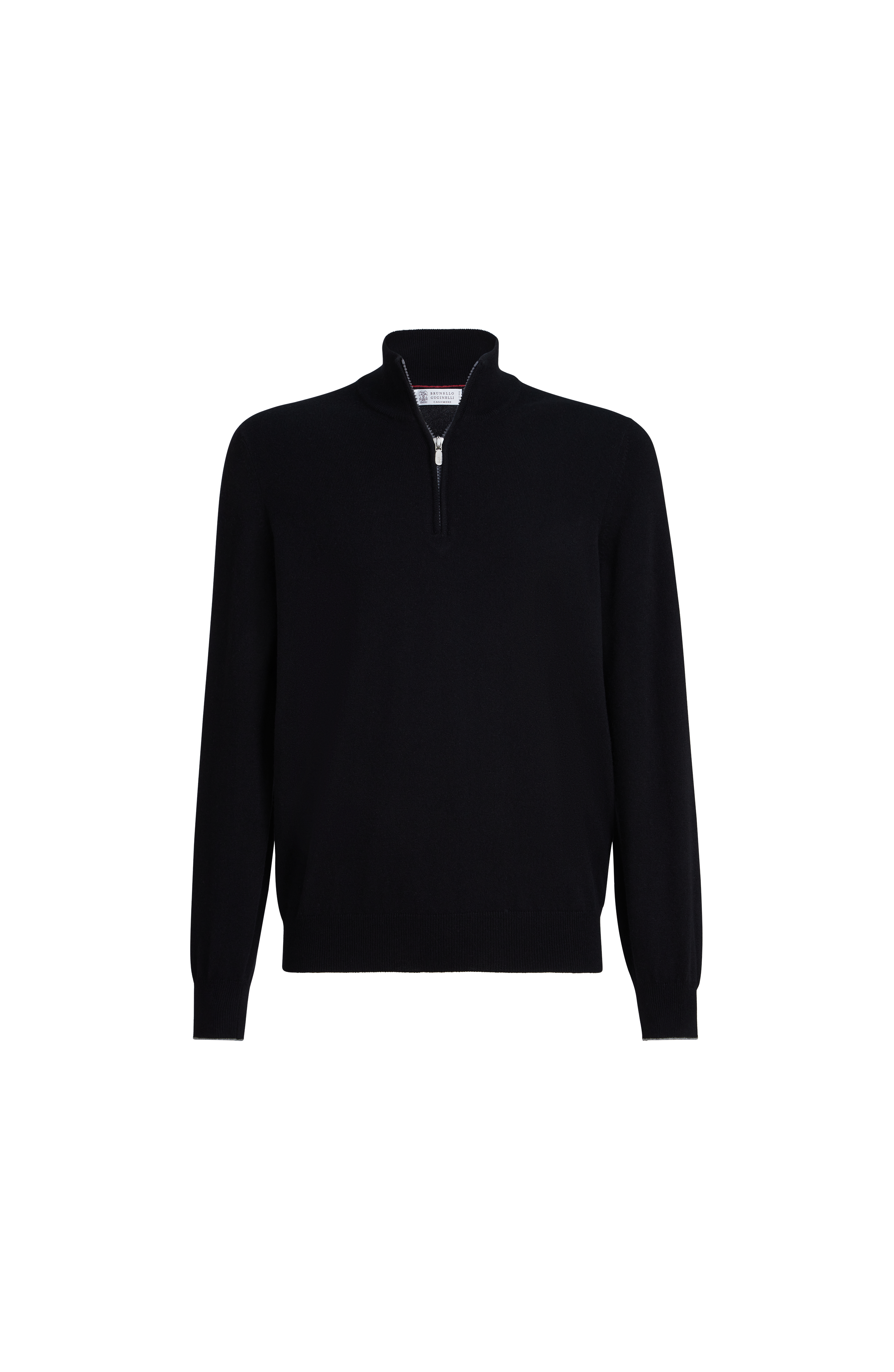 Cashmere sweater with half zip - image 2