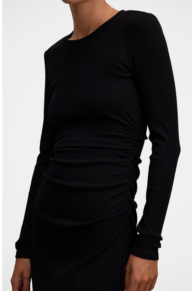 Ash Long Sleeve Minidress, Alternate, color, BLACK