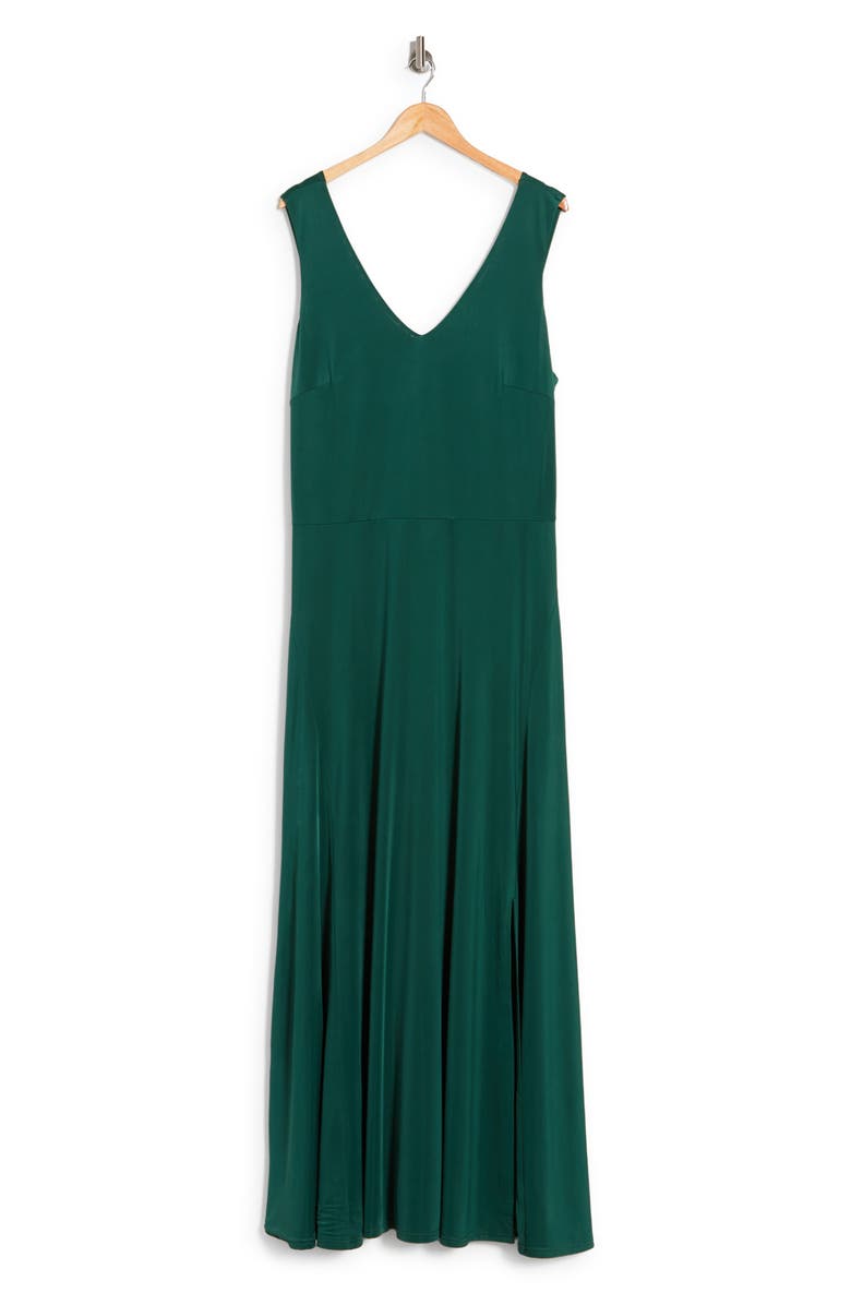 BY DESIGN Geneva Sleeveless Slinky Maxi Dress, Alternate, color, Hunter Green