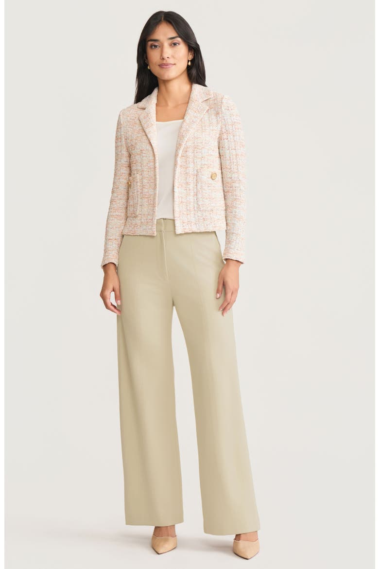Heritage Melange Tweed Knit Jacket, Alternate, color, Fresh Mint/Biscotti