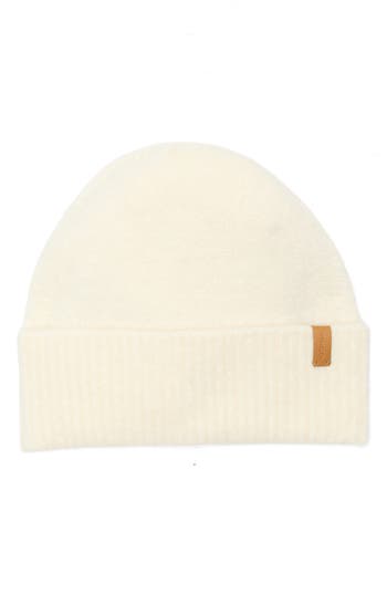 Vince Wool Blend Bouclé Beanie In White