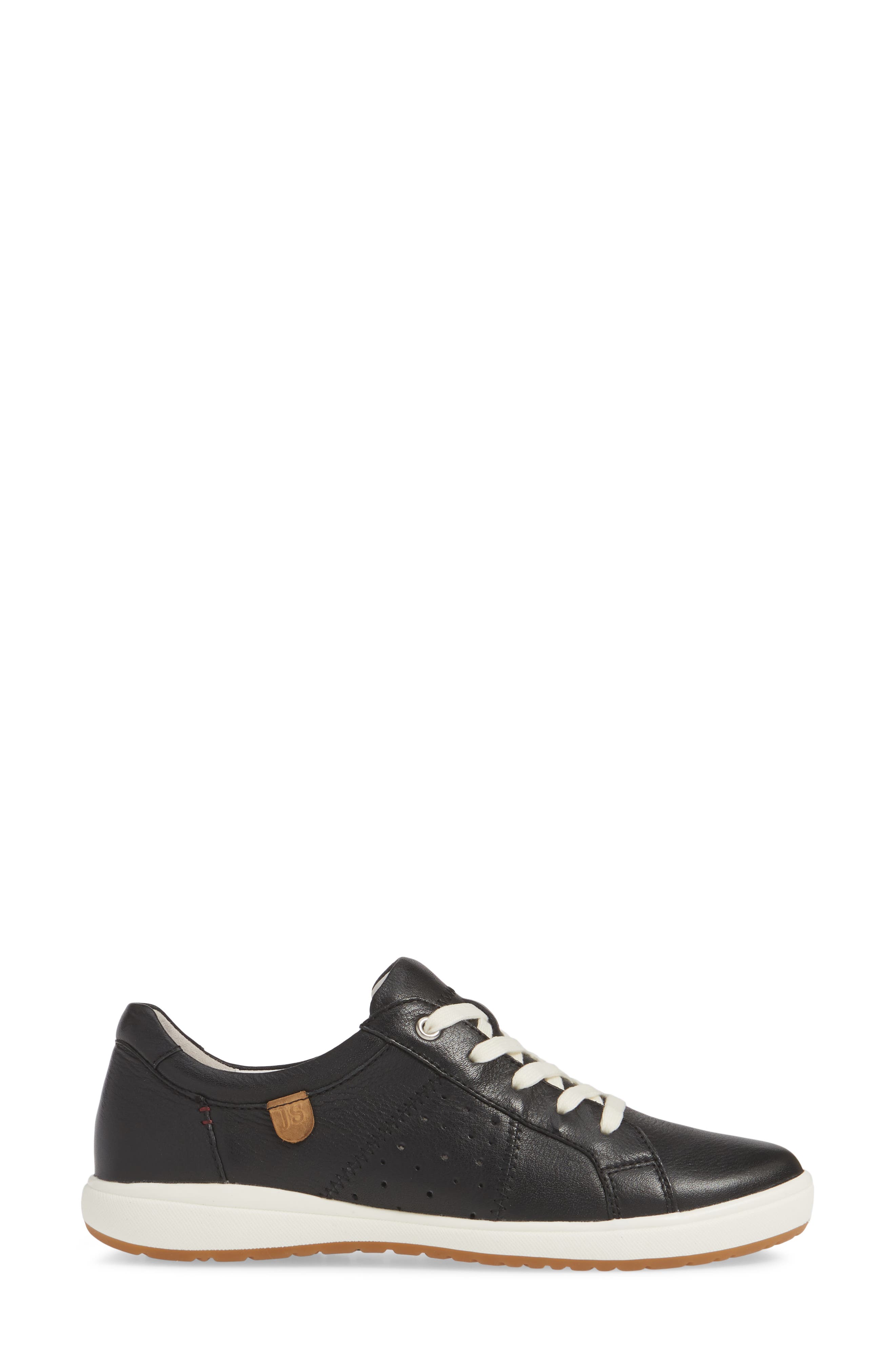 Josef Seibel Caren 01 Sneaker, Alternate, color, Black Leather