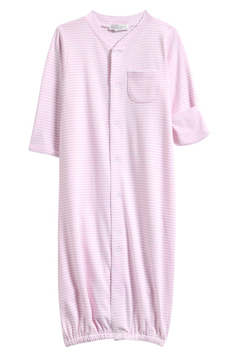 Stripes Convertible Pima Cotton Gown, Main, color, PINK