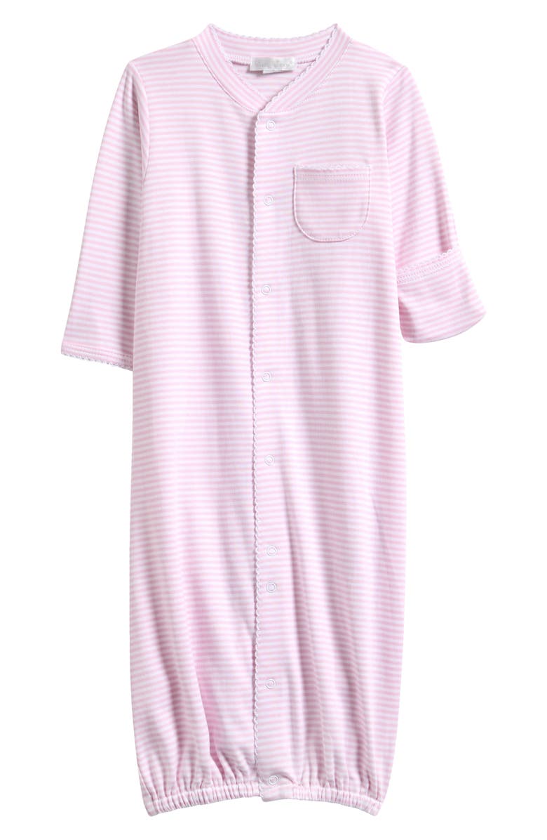 Kissy Kissy Stripes Convertible Pima Cotton Gown, Main, color, Pink