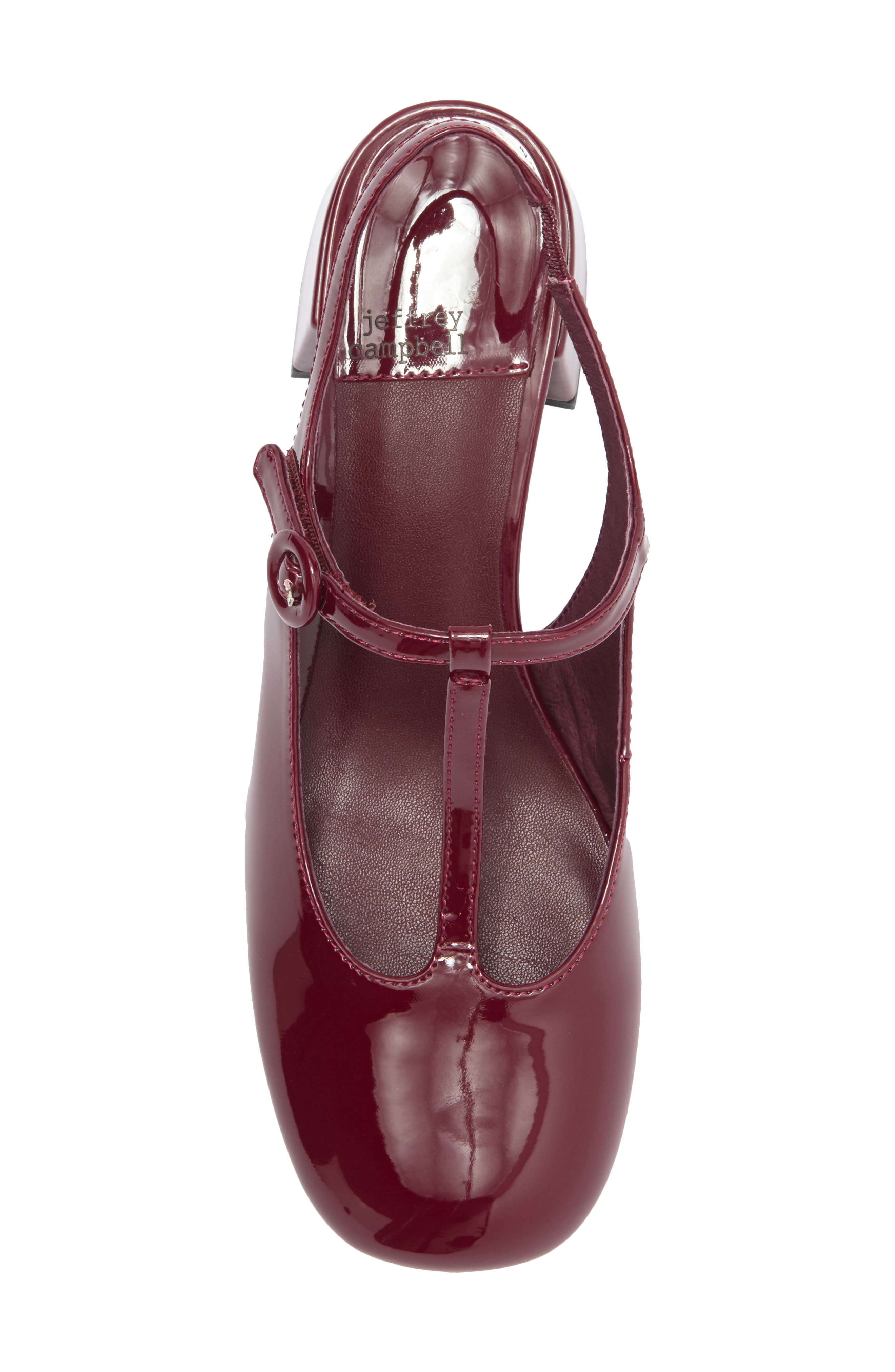Wandz T-Strap Pump, Alternate, color, RED PATENT