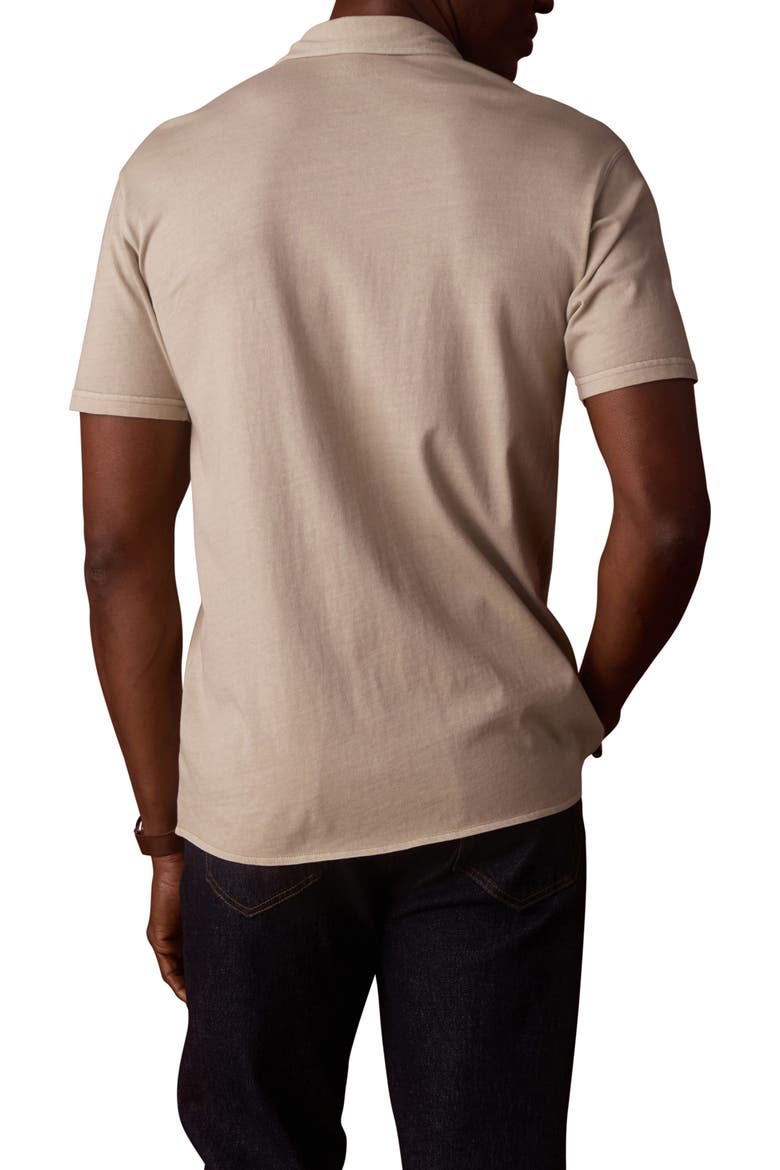 Normal Short Sleeve Cotton Jersey Button-Up Shirt, Alternate, color, PUMICE