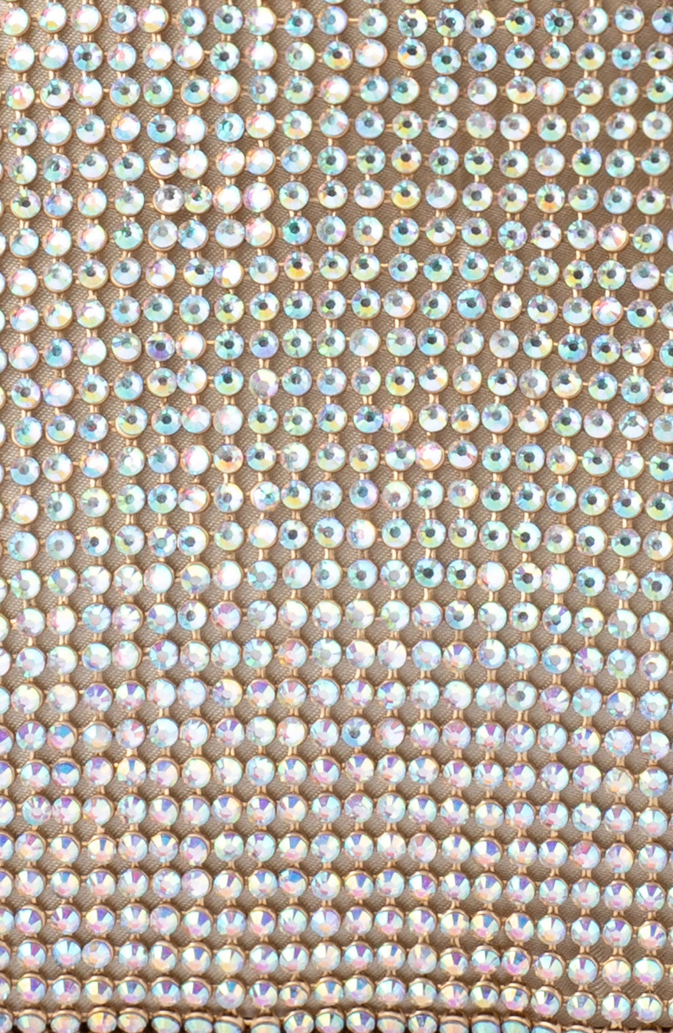 Olga Berg Ela Crystal Mesh Frame Clutch, Alternate, color, Rainbow