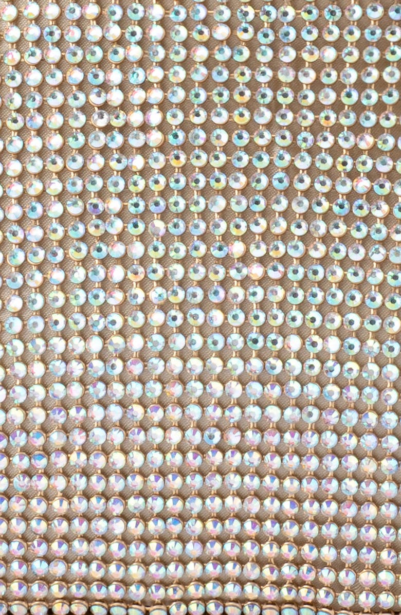 Olga Berg Ela Crystal Mesh Frame Clutch, Alternate, color, Rainbow