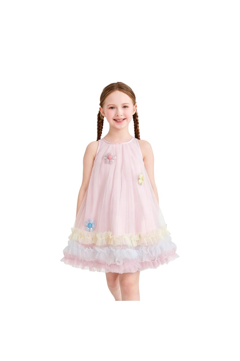 Alessia Floral Tulle Dress, Alternate, color, Pink