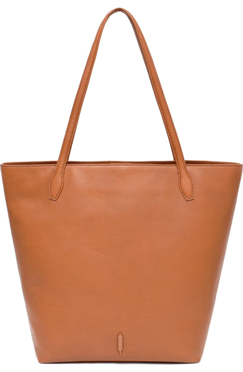 Thacker Large Asher Leather Tote, Main, color, Cognac